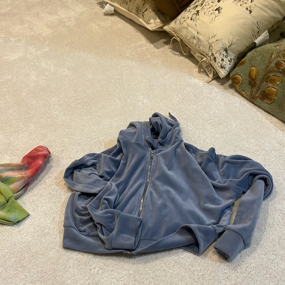 Cropped zip up hoodie